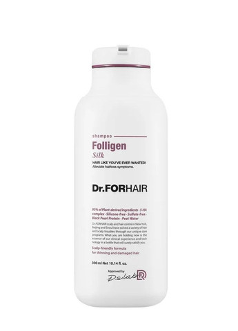 Шампунь для сухих и поврежденных волос Folligen Silk Shampoo 300мл Dr.Forhair (269999486)