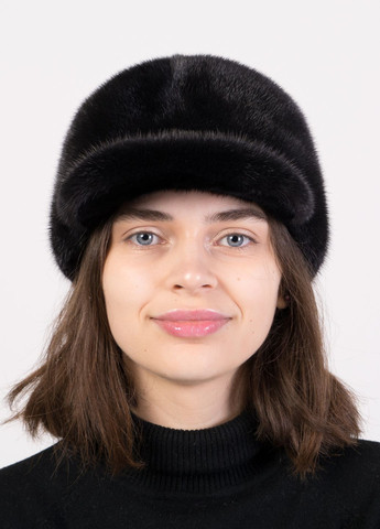 Жіноча модна зимова норкова кепка Меховой Стиль бейсболка (269995062)