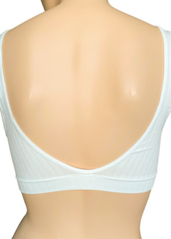 Бюстгальтер топ в рубчик XXS-M NED белый No Brand (269993165)