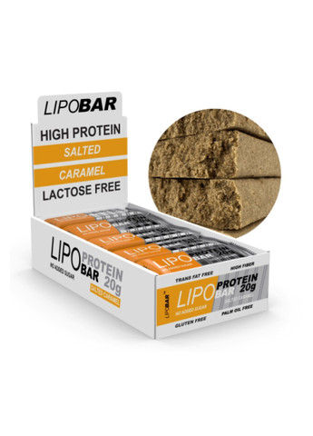 Протеиновые батончики - 20x50g Salted caramel Lipobar (270007921)