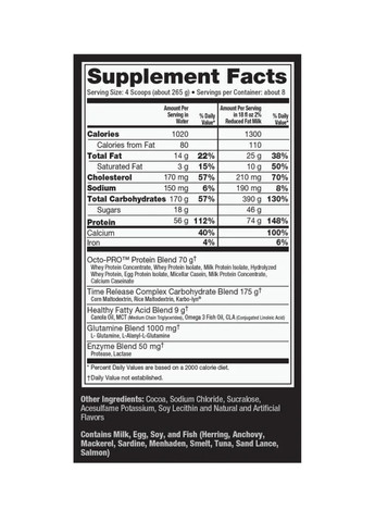 Смесь для набора мышечной массы Muscle Juice Revolution 2600 – 5040g Chocolate Creme Ultimate Nutrition (270007838)