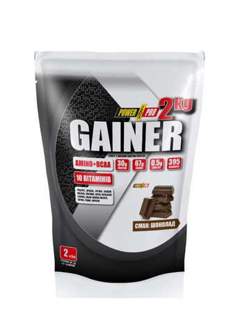 Гейнер для набора мышечной массы Gainer - 2000g Chocolate Power Pro (270007722)
