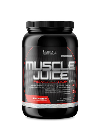 Смесь для набора мышечной массы Muscle Juice Revolution 2600 – 2120g Strawberry Ultimate Nutrition (270007829)
