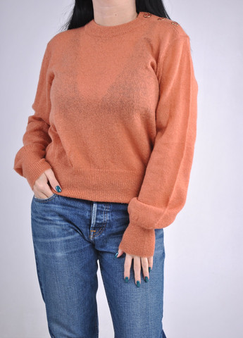 Лососевий демісезонний ажурний светр Fashion Club