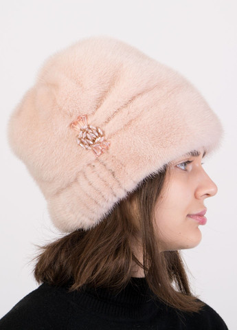 Жіноча норкова висока шапка кубанка Меховой Стиль камелия (270093578)