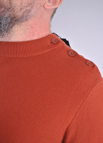 Теракотовий демісезонний красивий светр з гудзиками Only & Sons