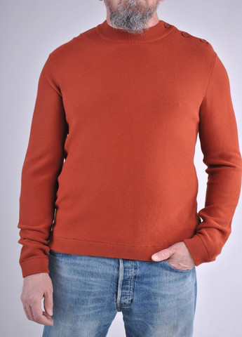 Теракотовий демісезонний красивий светр з гудзиками Only & Sons