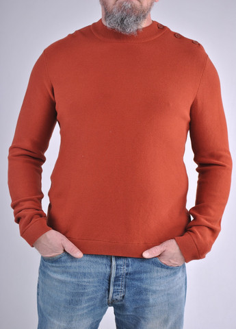 Теракотовий демісезонний красивий светр з гудзиками Only & Sons