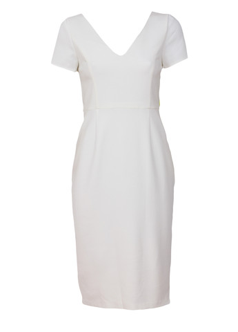 Белое деловое, коктейльное женское платье футляр футляр Oasis однотонное