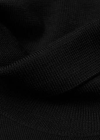 Черный демисезонный шерстяной свитер premium selection мускулистого кроя черный повседневный демисезон джемпер H&M