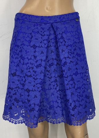 Синяя коктейльный однотонная юбка Liu Jo а-силуэта (трапеция)