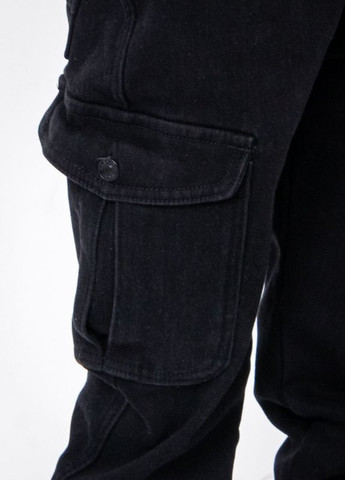 Черные зимние джинсы для мальчика на флисе No Brand