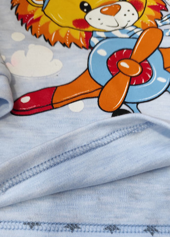 Комбинированная всесезон пижама детская со львом лонгслив + брюки No Brand