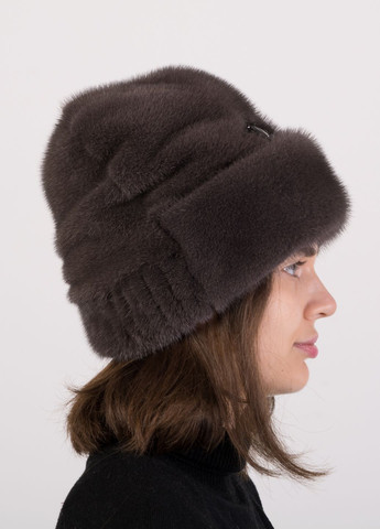 Женская зимняя теплая норковая шапка Меховой Стиль рукавичка (270365805)