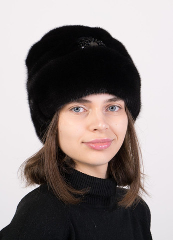 Женская зимняя теплая норковая шапка Меховой Стиль рукавичка (270365806)