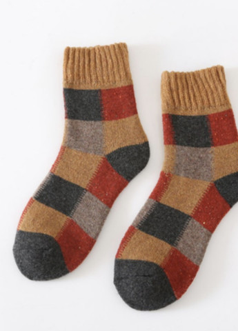 Шерстяные носки теплые YIBATE 36-40 коричневый No Brand (270363763)