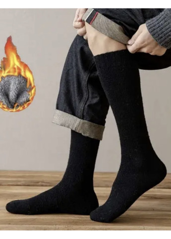 Высокие шерстяные носки теплые YIBATE 37-43 черный No Brand (270363779)