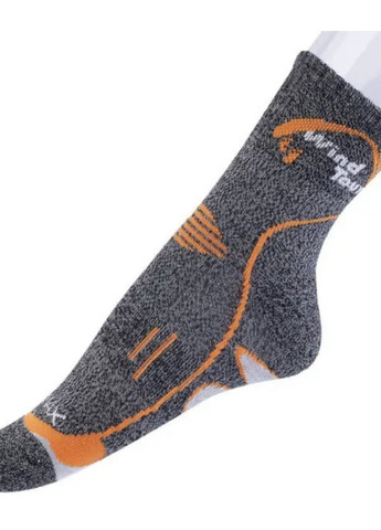 Шкарпетки трекінг для тривалого використання CoolMax AONIJIE 40-44 Сірий з жовтогарячим No Brand (270363780)