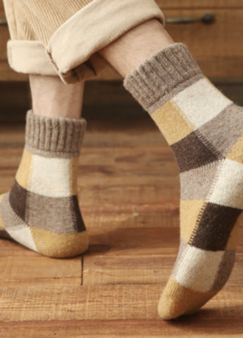 Вовняні шкарпетки теплі YIBATE 36-40 бежевий No Brand (270363797)