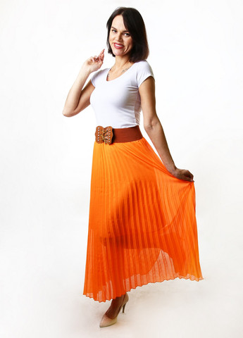 Оранжевая кэжуал однотонная юбка Mtp
