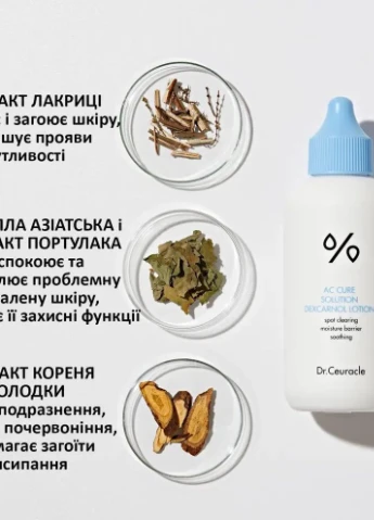 Dr.Ceuracle Лосьйон для зволоження проблемної шкіри AC Cure Solution Dexcarnol Lotion 160 ml — Крем, Південна Корея (270207154)