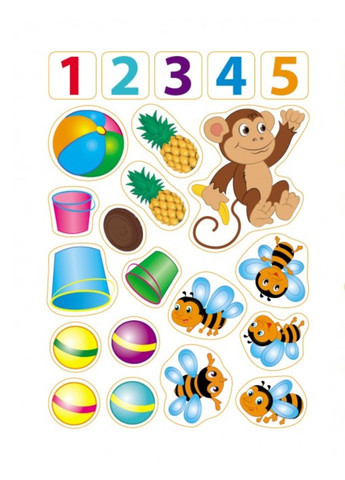 Большие наклейки для маленьких гениев. Цифры, азбука, цвета и фигуры. Набор Пегас (270363687)