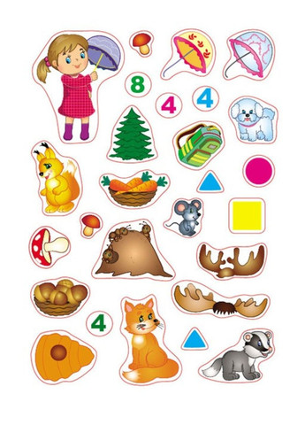 Волшебный лес. Наклейки для развития малыша. 58 наклеек Пегас (270363725)
