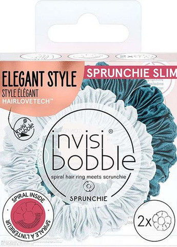 Резинка-браслет для волосся SPRUNCHIE SLIM Cool as Ice, 2шт Invisibobble (270368726)