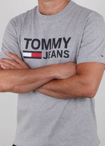 Серая футболка с коротким рукавом Tommy Jeans DM0DM04837