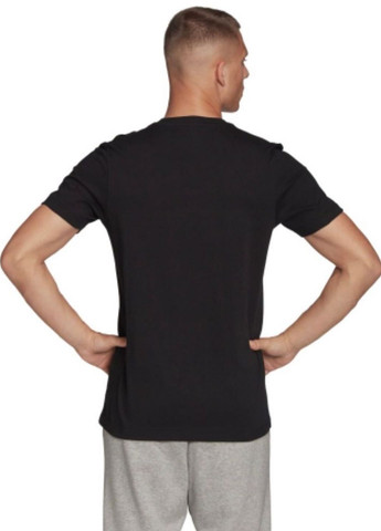 Чорна чоловіча футболка doodle bos fn1753 adidas