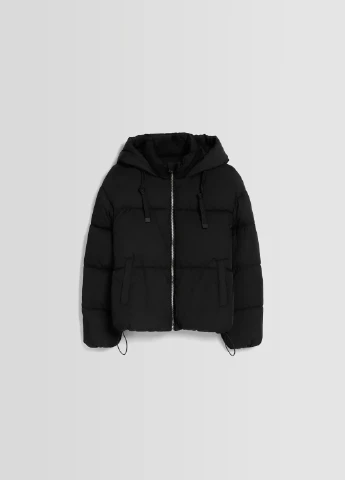 Черная демисезонная куртка Bershka