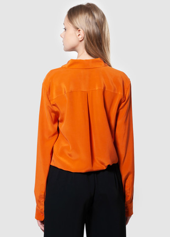 Оранжевая кэжуал рубашка однотонная Equipment