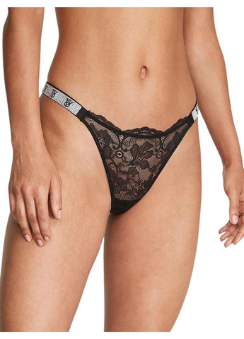 Трусики зі стразами на поясі анаграма VS Victoria's Secret shine strap lace brazilian panty (270828762)