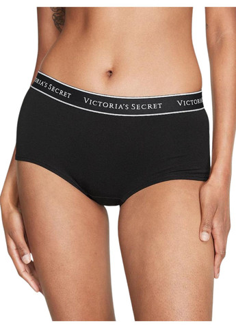 Трусики з логотипом Vistoria's secret на поясі Victoria's Secret logo cotton boyshort panty (270828754)