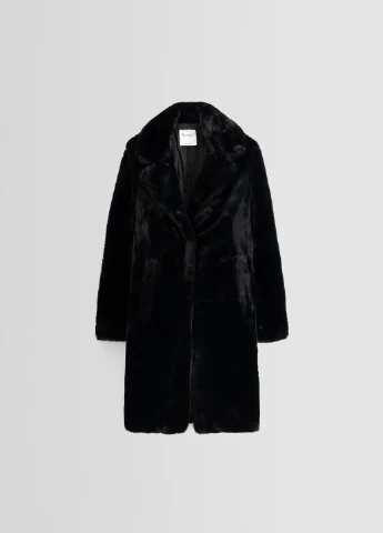 Черное демисезонное Пальто Bershka