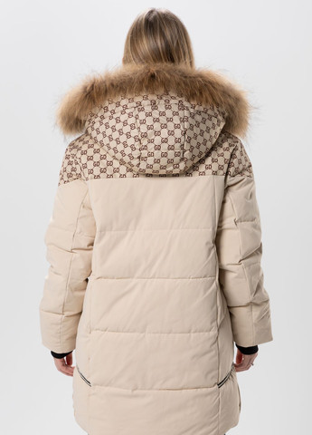 Бежевая зимняя куртка Feiying