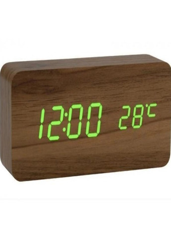 Часы электронные с термометром -862 с зеленым циферблатом VST (270856135)