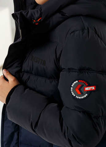 Черная зимняя куртка на экопухе Tiaren Brenton