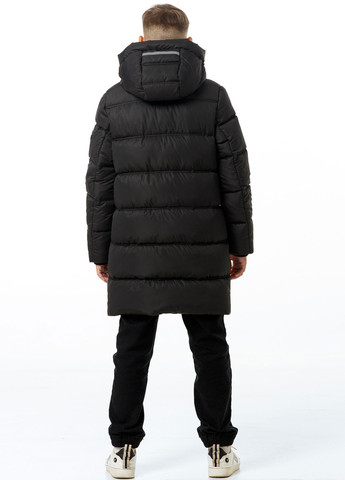 Черная зимняя куртка на экопухе Tiaren Brenton