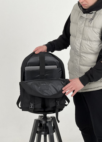 Рюкзак для подорожей класичний для ноутбука, з карманами чорний оксфорд ToBeYou stropa 2.0 (270937901)