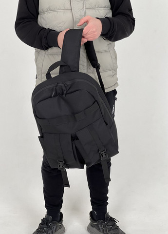 Рюкзак для подорожей класичний для ноутбука, з карманами чорний оксфорд ToBeYou stropa 2.0 (270937901)