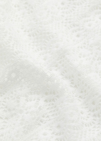 Білий повсякденний мереживне плаття H&M однотонна