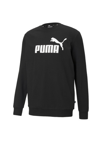 Черная демисезонная свитшот essentials big logo crew men’s sweater Puma