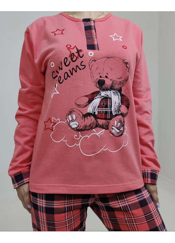 Розовая зимняя пижама кофта + брюки Triko Sweet dreams 29389007