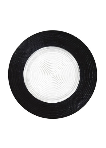 Тарелка подставная Ø 33см круглая прозрачная с черным ободком на праздничный стол REMY-DECOR каир (271416319)