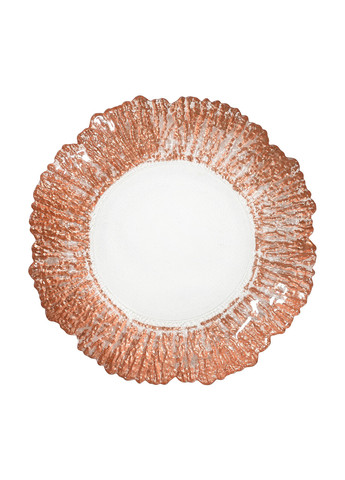 Тарелка подставная Ø 33см круглая для праздничного стола REMY-DECOR коралл (271416325)