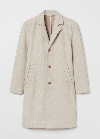 Светло-бежевое демисезонное Пальто шерсть бленд H&M