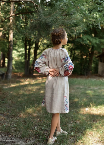 Розовое вышитое платье для девочки Vyshyvanka (271135312)