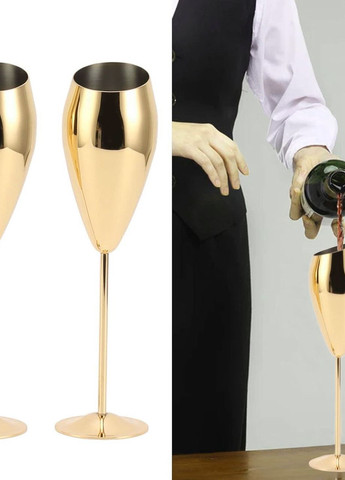 Набор фужеров для шампанского Martin 215 мл с трубочками REMY-DECOR (271416304)