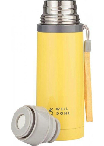 Термос питьевой Well Done WD-7153Y 0.35 л желтый No Brand (271139432)